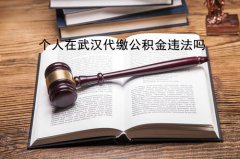方阵金保网：个人在武汉代缴公积金违法吗？