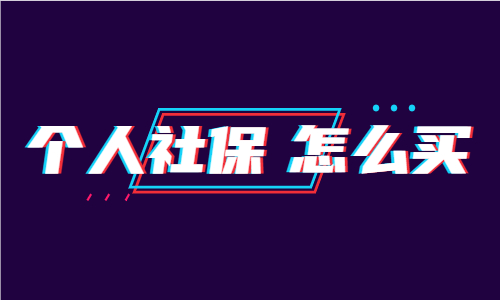 个人社保怎么买
