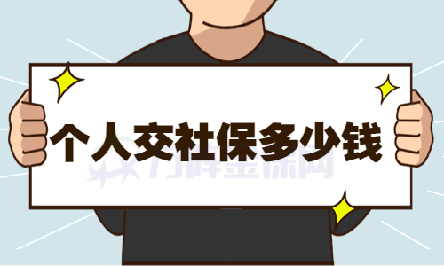个人交社保多少钱