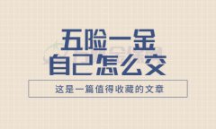 <b>五险一金自己怎么交？代缴是你的好选择</b>