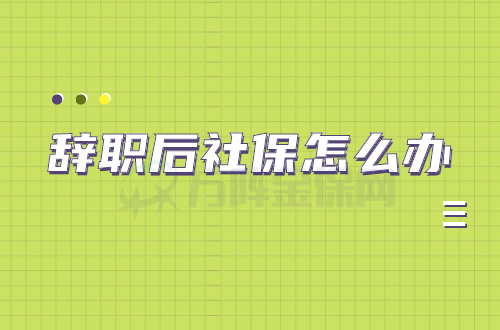 辞职后社保怎么办