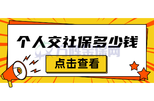 个人交社保多少钱