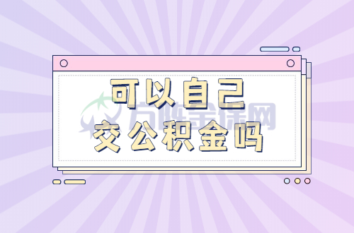 可以自己交公积金吗