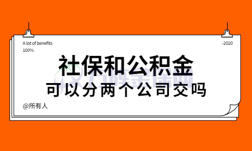 社保和公积金可以分两个公司交吗