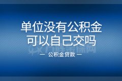 单位没有公积金可以自己交吗？找人力资源公司