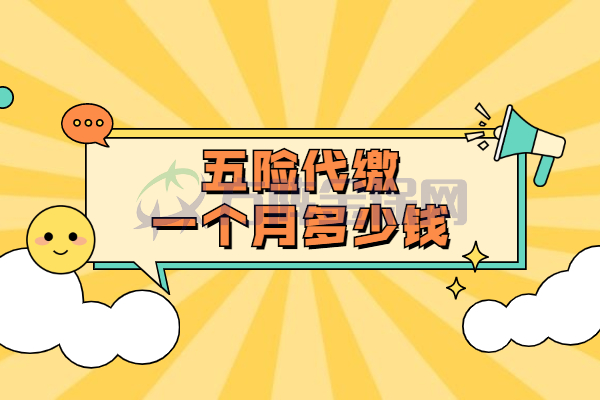 五险代缴一个月多少钱