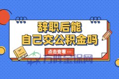 在武汉工作，辞职后能自己交公积金吗？
