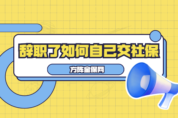 辞职了如何自己交社保