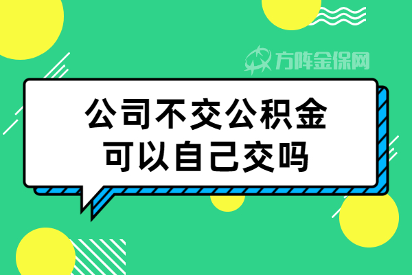 公积金自己可以交吗