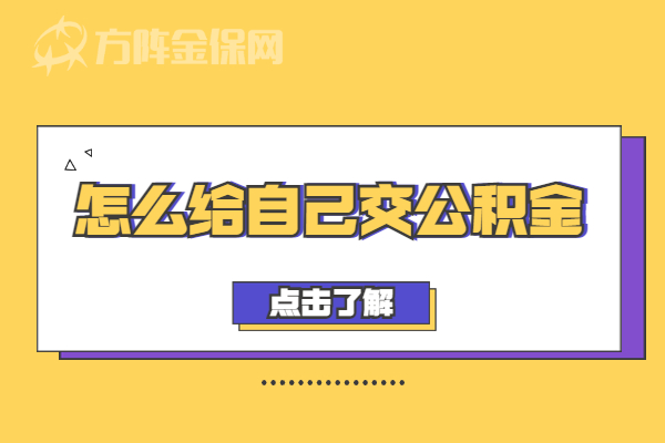 怎么给自己交公积金