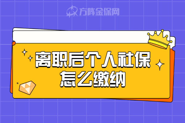 离职后个人社保怎么缴纳