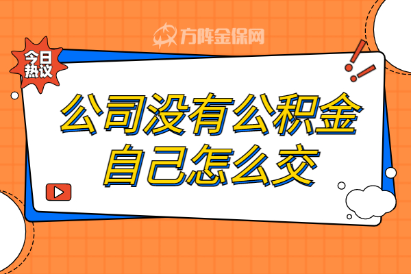 公司没有公积金自己怎么交